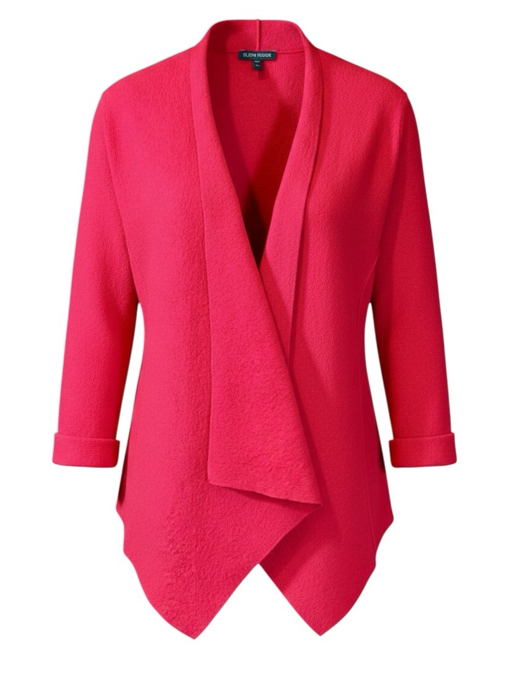 Eileen Fisher Vibrant Red Knit Merino Wool Cardigan